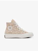 Beige Women's Ankle Sneakers Converse Chuck 70 - Women