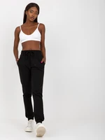 Basic black sweatpants with high waist