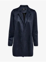 Dark blue lady's coat in suede finish ONLY Joline - Ladies