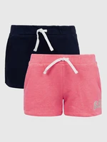 GAP Kids Shorts with Elasticated Waistband, 2pcs - Girls