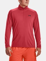 Under Armour T-Shirt UA Tech 2.0 1/2 Zip-RED - Mens