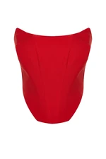 Trendyol Red Strapless Bustier