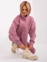 Dusty pink casual set with sweatshirt