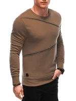 Edoti Men's sweatshirt with decorative zippers OM-SSNZ-22FW-005