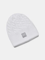 Under Armour Halftime Cable Knit Beanie - WHT - Ladies