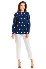 Awama Woman's Shirt A239 Navy Blue