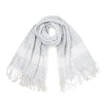 Art Of Polo Woman's Scarf Sz17338 Light Grey/White