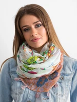 White scarf with floral print