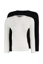 Trendyol Black and White Knitwear Sweater