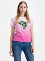 Pink Women's T-Shirt Guess Palms - Women