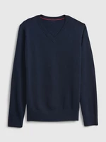 Dark blue boys' sweater made of GAP organic cotton
