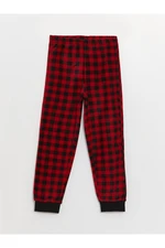 LC Waikiki Boys' Pajamas Bottom with Elastic Waist Plaid Fleece