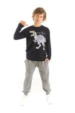 Mushi Robotrex Boys' T-shirt Gray Pants Set