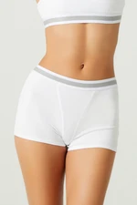 LOS OJOS x Melody White Cotton Ribbed Boxer Briefs