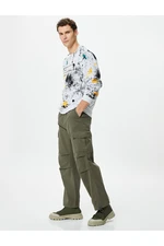 Koton The Parachute Trousers are in a loose fit with Stopper Cargo with Pocket Detail.