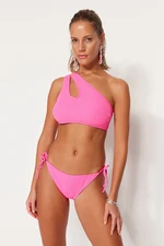 Trendyol Pink Tie Towel Normal Leg Bikini Bottom