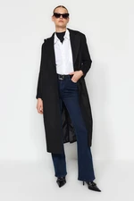 Trendyol Limited Edition Black Oversize Wide Cut Woolen Coat