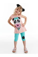 Denokids Panda Star Girls Leggings Set