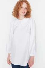 Trendyol White Baby Collar Woven Tunic