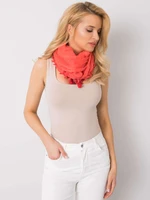 Women's coral scarf with fringes