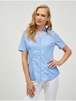 Light Blue Short Sleeve Shirt ORSAY - Women