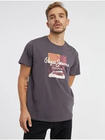 Grey Men's T-Shirt Pepe Jeans Melbourne - Men