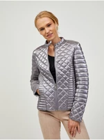 Ladies quilted jacket in silver Guess Vona - Ladies