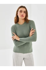 LC Waikiki LCW Crew Neck Plain Long Sleeve Women's Knitwear Sweater