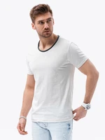 Ombre Men's t-shirt with raw finish - ecru