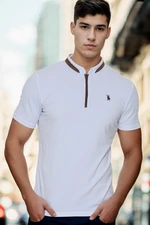 T8571 DEWBERRY ZIP ZIP MEN'S T-SHIRT-LIGHT WHITE