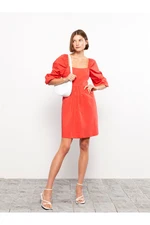 LC Waikiki Square Collar Straight Long Sleeve Women's Dress