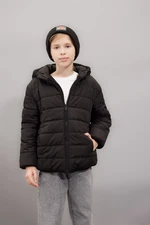 DEFACTO Boy Double-Sided Windproof Hooded Zippered Pocket Coat