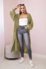 Long cardigan light khaki