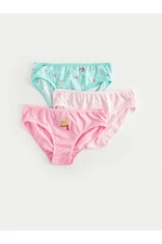 LC Waikiki Printed Cotton Girl's Panties 3-Piece