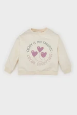 DEFACTO Baby Girl Crew Neck Printed Sweatshirt