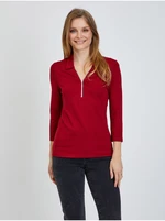 Red T-Shirt with Three-Quarter Sleeve ORSAY - Women