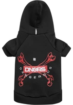 Women's short-sleeved sweatshirt Bones Dog Hoodie black