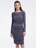 Orsay Navy Blue Women's Patterned Sheath Dress - Women's