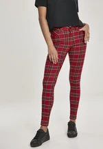 Women's Skinny Tartan Trousers red/bl