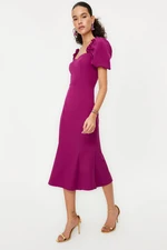 Trendyol Purple Collar Detailed Woven Elegant Evening Dress