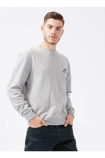 Lee Cooper Men's O Neck Gray Melange Sweatshirt 231 Lcm 241029 Neil Grä° Melange