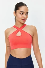 Trendyol Pomegranate Blossom Seamless/Seamless Lightly Supported/Shaping Knitted Sports Bra