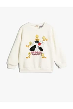 Koton Sweatshirt Looney Tunes Printed Licensed Long Sleeve Crew Neck Ribbed