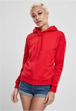 Women's fiery red hooded jacket