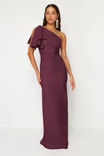 Trendyol Plum A-Line Woven Evening Dress & Graduation Dress