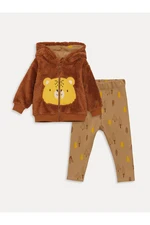 LC Waikiki LCW baby Hooded Long Sleeve Printed Baby Boy 2-Piece Set