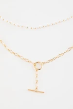 DEFACTO Women's 2-Piece Gold Necklace