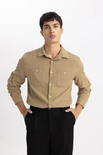 DEFACTO Modern Fit Polo Neck Long Sleeve Shirt