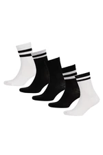 DEFACTO Men's 5-Pack Cotton Ankle Socks