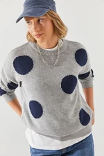 Bianco Lucci Women's Polka Dot Knitted Sweater